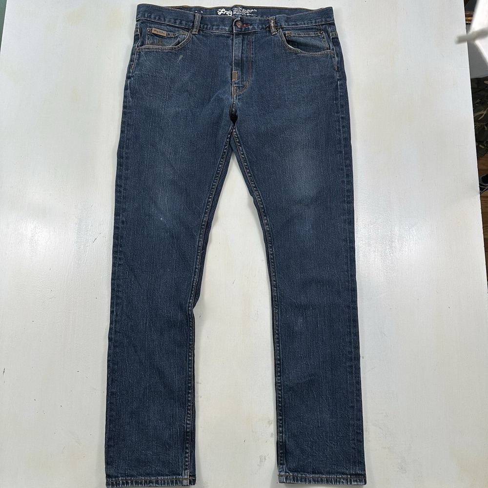 LRG Slim Straight Leg Jeans Men Actual 36x30 Blue Stretch Lifted Research Group - Picture 2 of 15